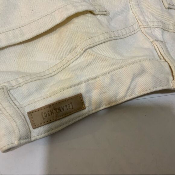 BLANK NYC Love Is Love Denim Crochet Shorts White Multicolor - 25 - Picture 7 of 7